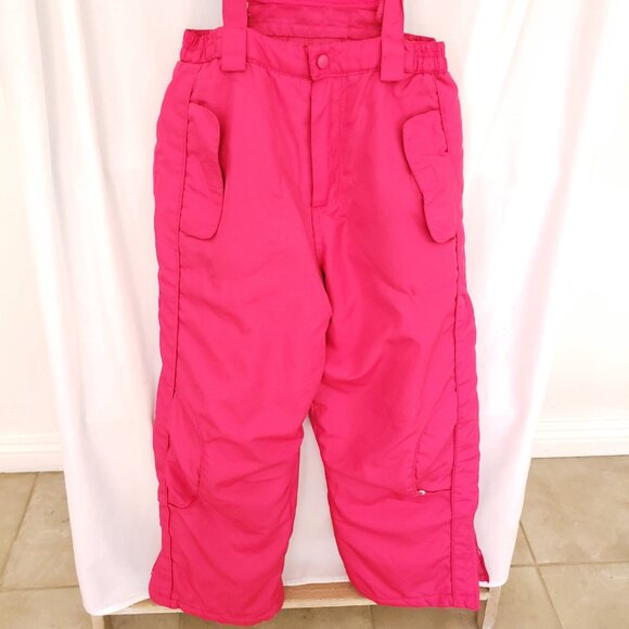 Total Girl Pink Insulated Winter Snow Bib Pants Outdoor Overalls Size 10/12 - Picture 8 of 16